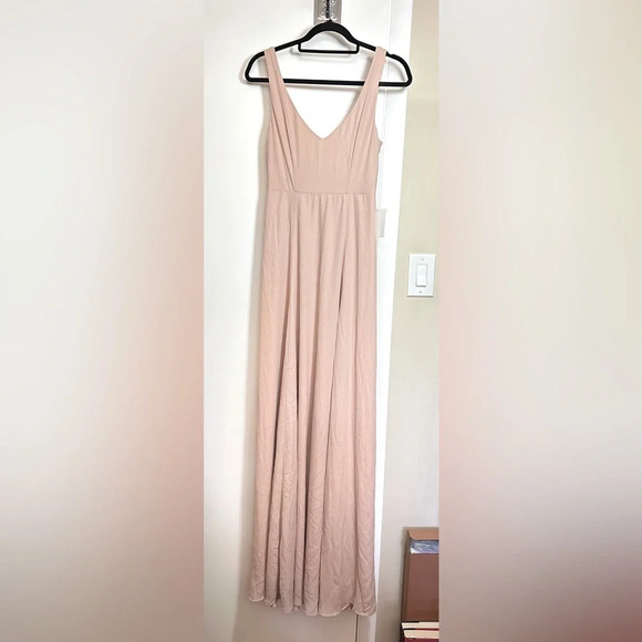 NWT Show Me Your Mumu Jenn Maxi Dress Gown Dusty Blush Crisp Pink Size XS - Picture 3 of 10